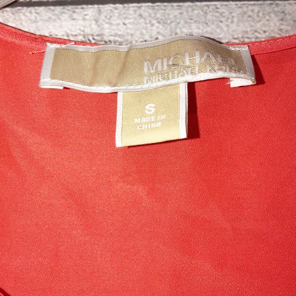 Michael Kors Coral Sleeveless Blouse - Picture 5 of 5